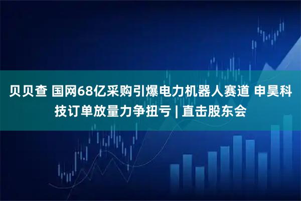 贝贝查 国网68亿采购引爆电力机器人赛道 申昊科技订单放量力争扭亏 | 直击股东会